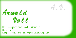 arnold voll business card